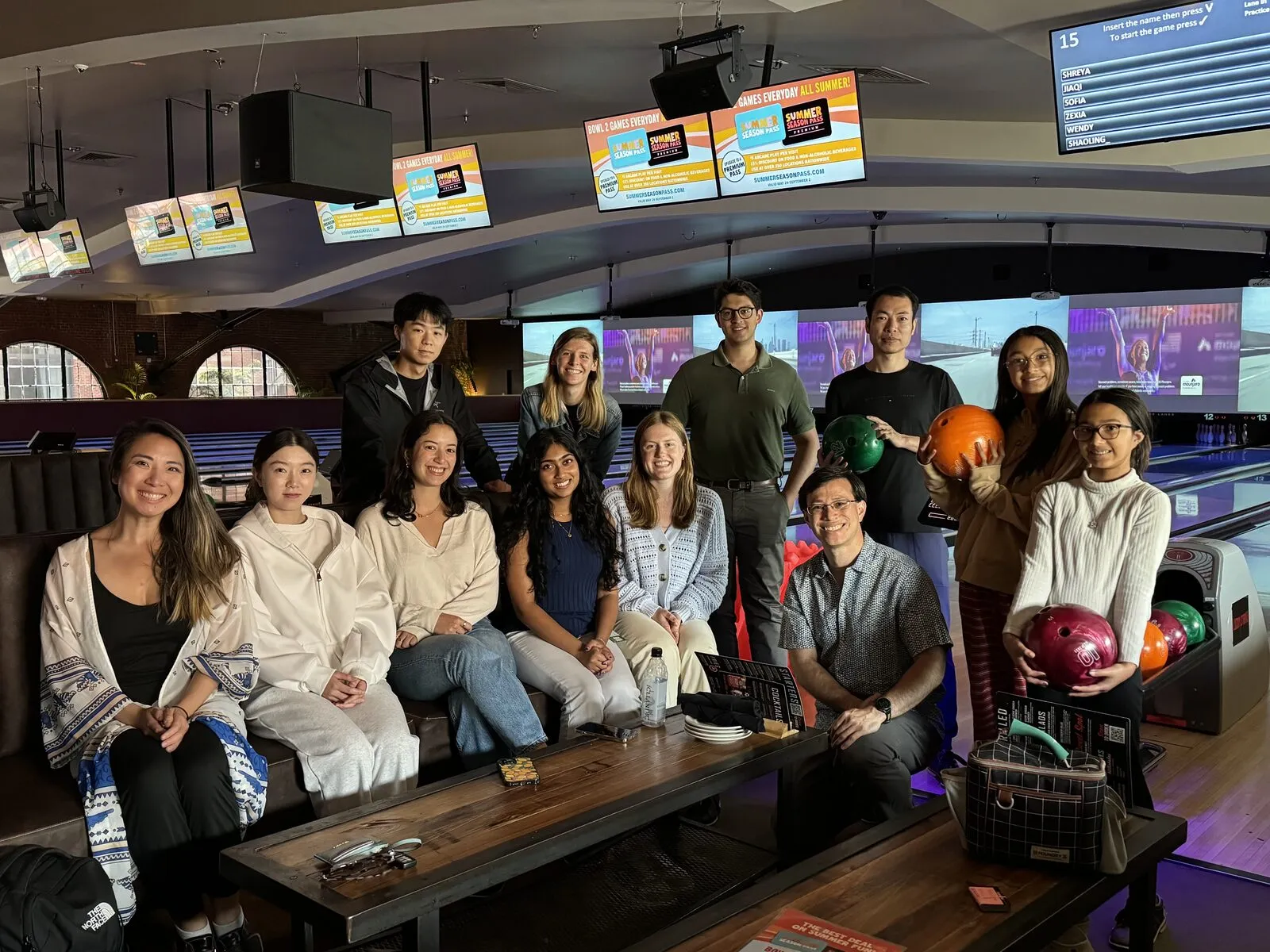 Lab night out at the bowling alley.